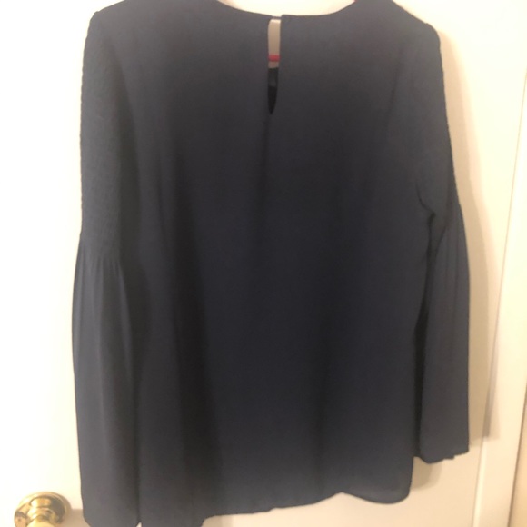 A Pea in The Pod Navy Blue maternity dress shirt - Picture 3 of 3